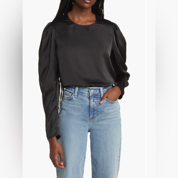 NWOT Frame Black Blouse size S - Picture 1 of 4